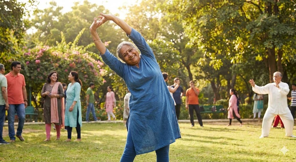 Senior citizen taking pills without confusion